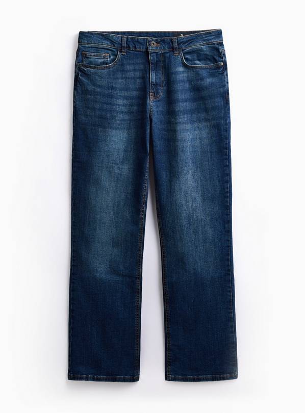 Blue Dark Wash Bootcut Jeans 30L